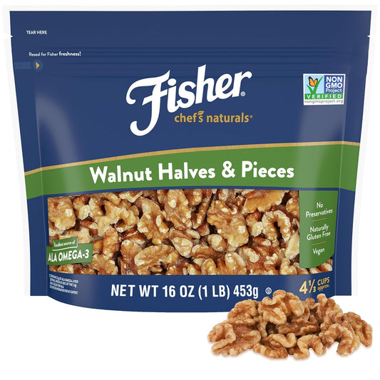 fisher-chefs-naturals-california-walnut-halves-pieces-16-oz---unsalted-for-baking-cooking---resealable-bag---ideal-for-yogurt-cereal---vegan-protein---keto-snack-1