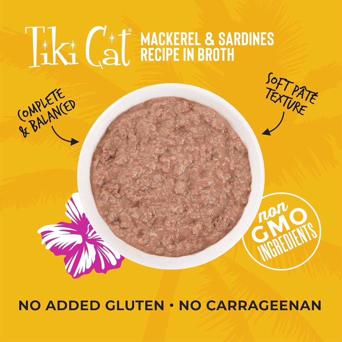 TIKI PETS Tiki Cat Grill Pâté Mackerel & Sardines 2.8 oz. Cans (Pack of 12) - High-Protein, Non-GMO Wet Cat Food for All Life Stages - Espot.com.au