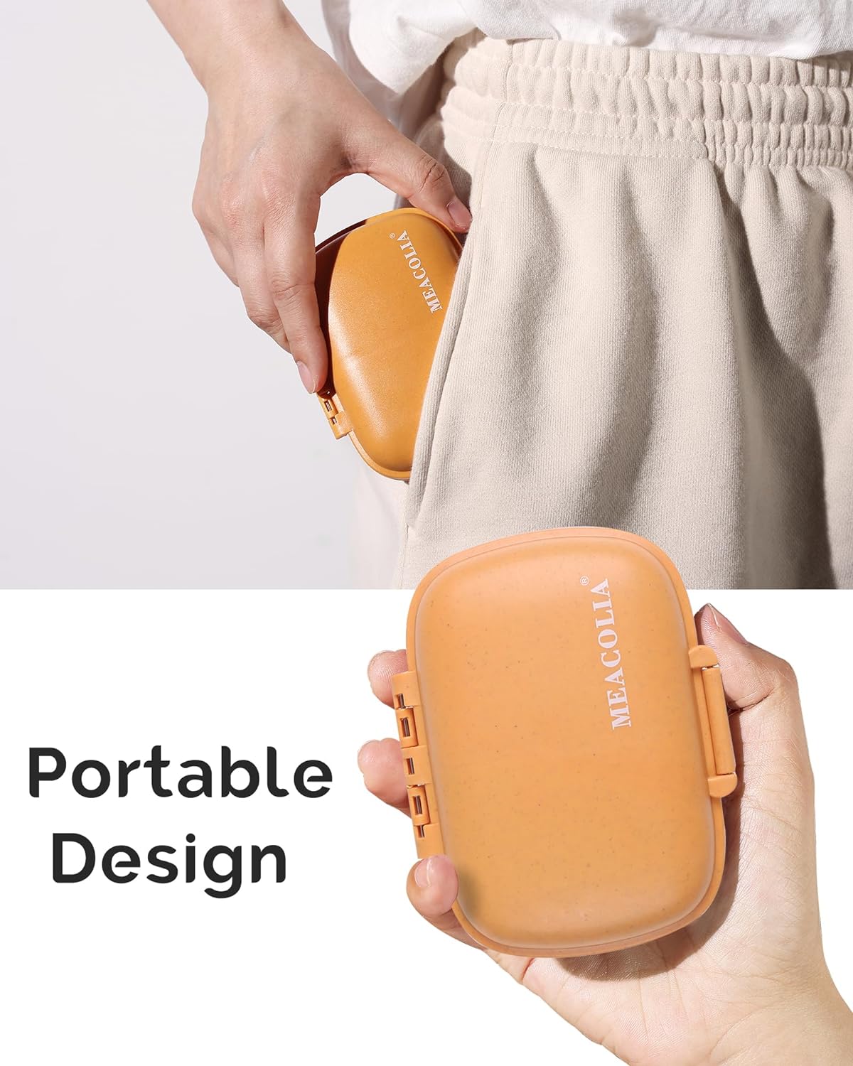 travel-pill-organizer-box-with-8-compartments---2-pack-moisture-proof-small-pill-case-for-daily-medication-and-vitamins---dark-blue-yellow---pocket-size-purse-holder-container-2