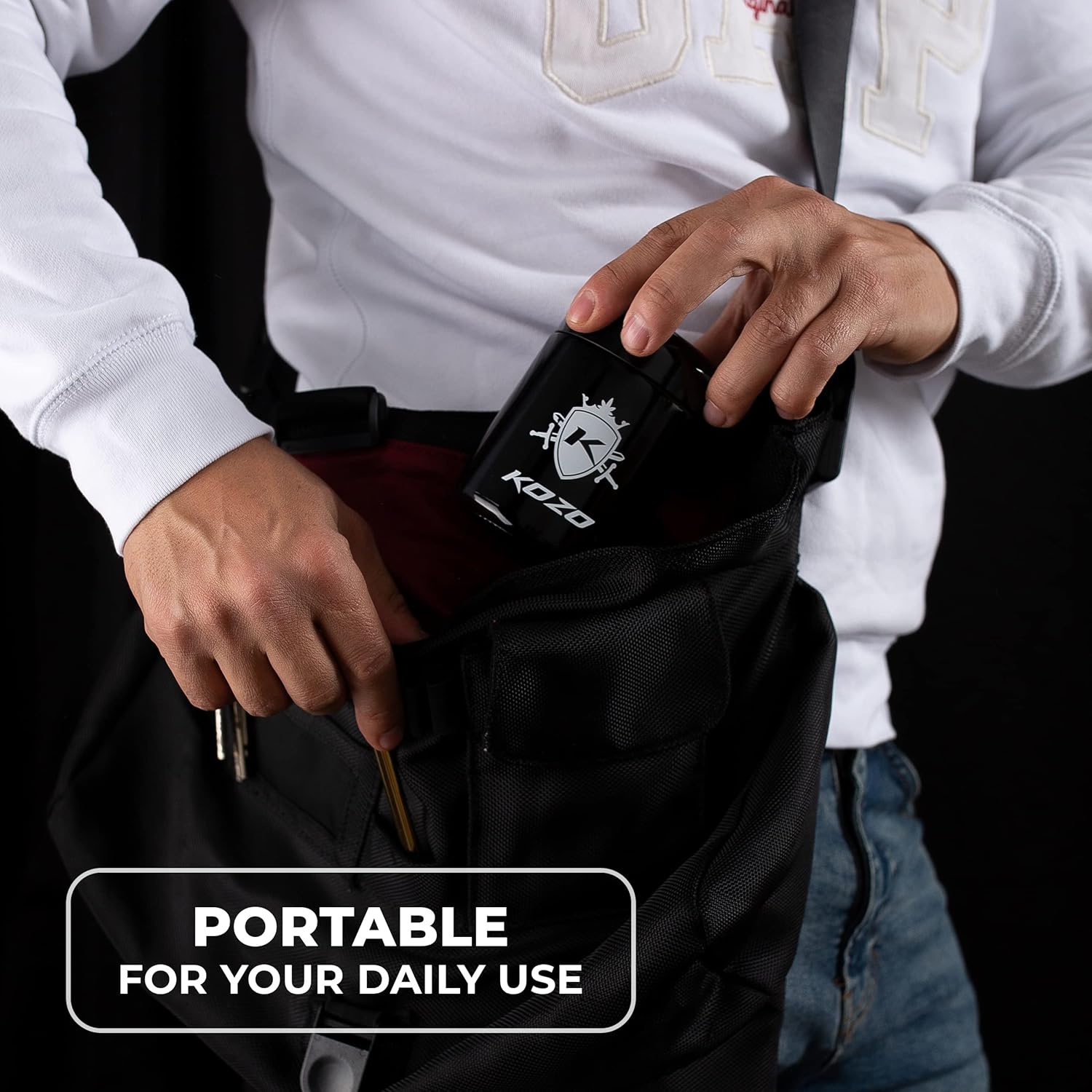 Black Glass Airtight Storage Jar with UV Protection, Humidity Pack - Medium 1 Oz Size (500ml) - Keep Spices and Herbs Fresh - Espot.com.au