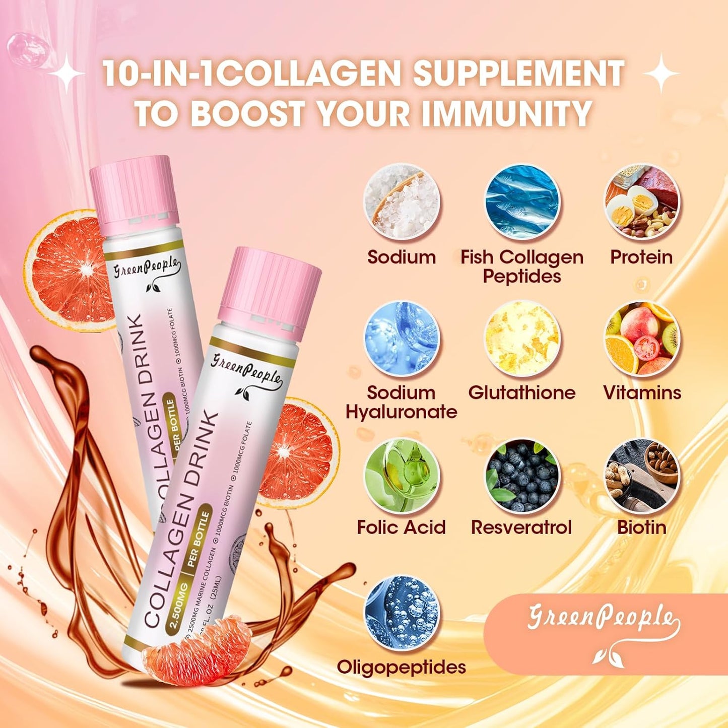 liquid-collagen-with-fish-peptides-hyaluronic-acid-and-vitamins-for-hair-skin-nails-joints-and-bones-support---2500mg---085-fl-oz---grapefruit-flavor---pack-of-10-bottles-for-men-and-women-2