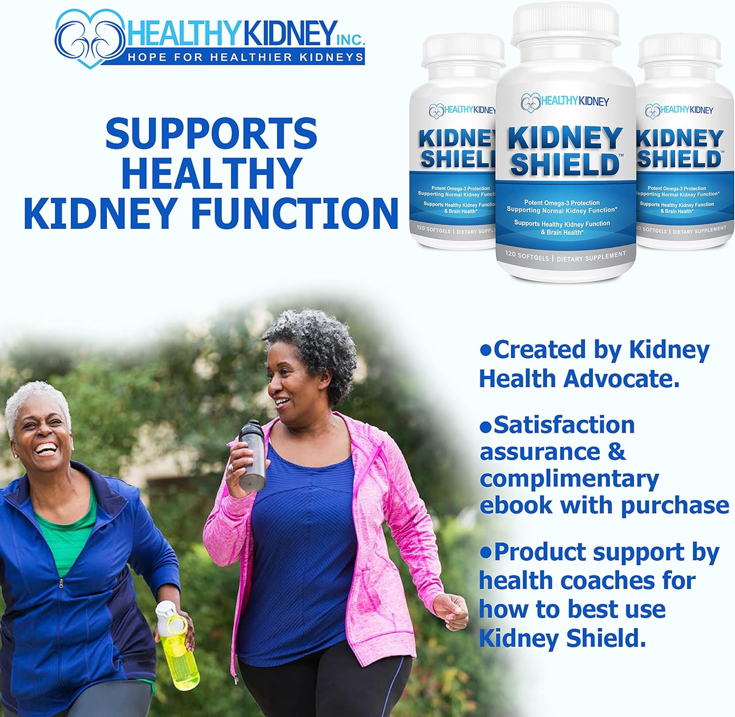 Kidney Shield Omega 3 Fish Oil Supplements for Kidney Health - Supports Normal Function & Cleanse Detox - 120 Lemon Softgels - Espot.com.au
