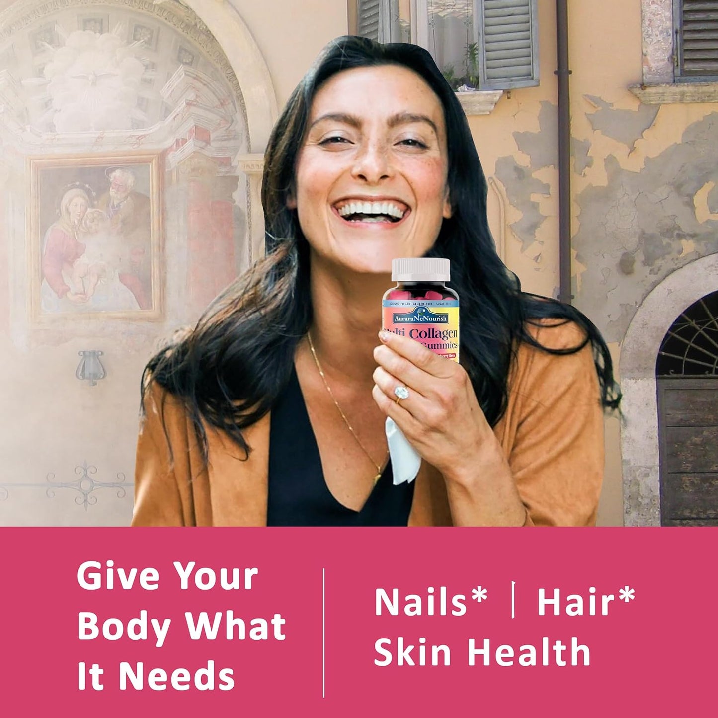 sugar-free-multi-collagen-peptides-gummies-with-biotin-hyaluronic-acid-and-vitamins---strawberry-flavor-5000mg-protein-type-i-ii-iii-v-x---skin-hair-nails-joints-bones-5