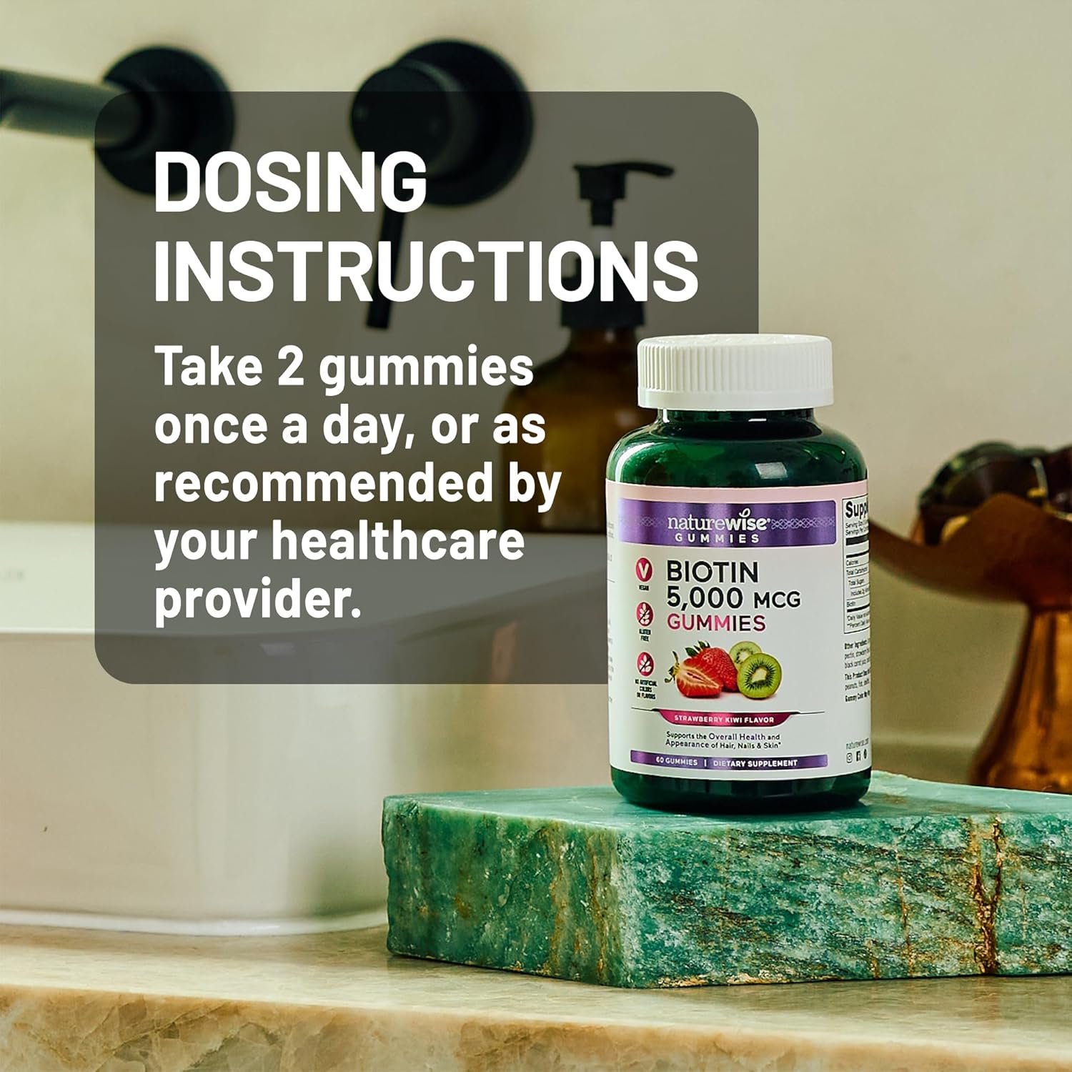 biotin-gummies-for-hair-skin-and-nails---5000mcg-vitamin-b7-supplement---supports-natural-beauty---strawberry-kiwi-flavor---vegan-non-gmo-gluten-free---60-count-9