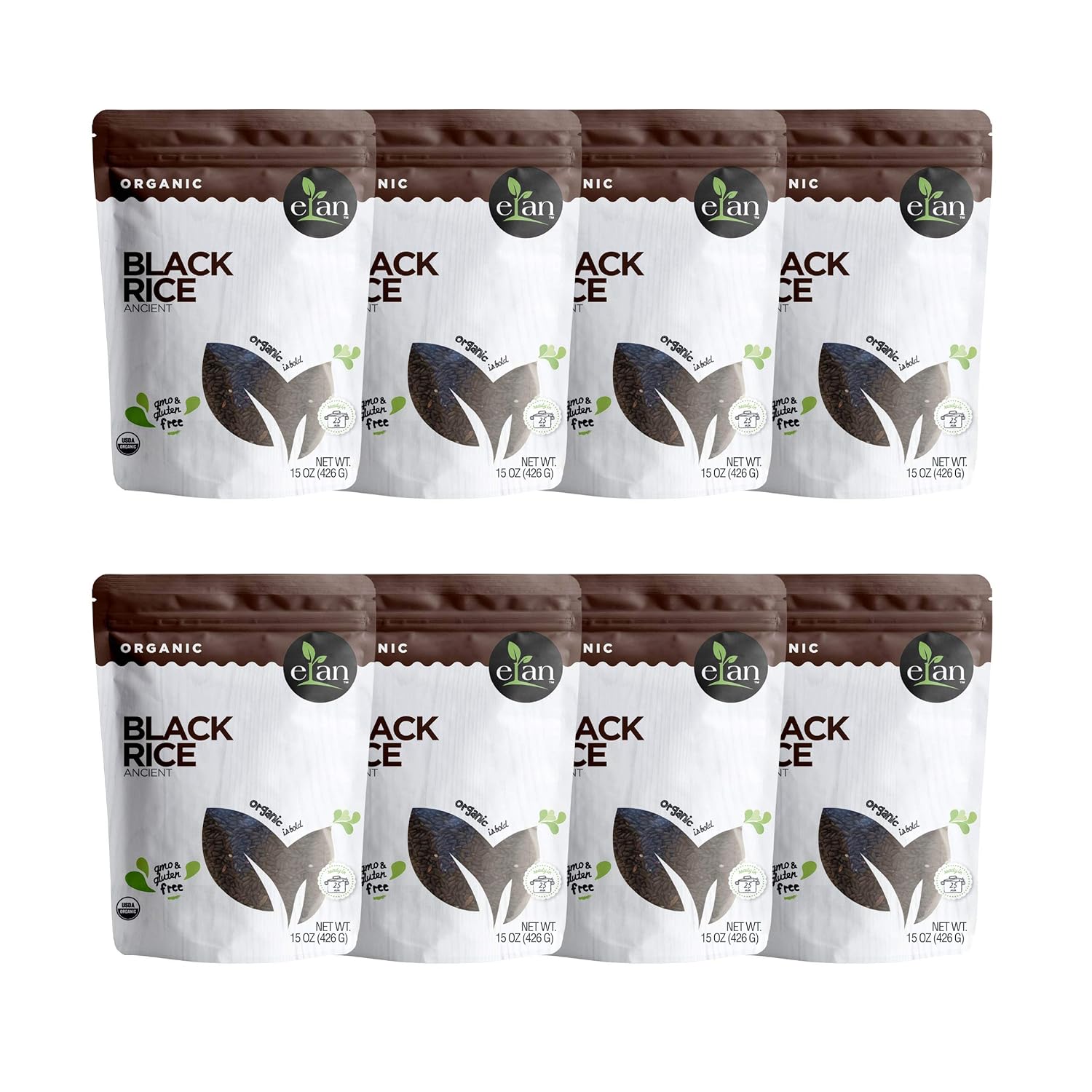 elan-organic-ancient-black-rice---non-gmo-gluten-free-vegan-kosher-high-fiber-antioxidant-rich-ancient-grains---8-pack-120-oz-2