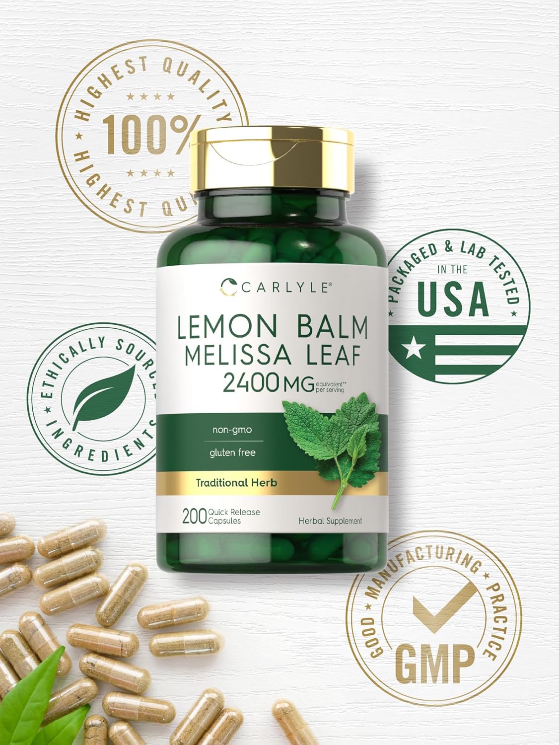 200-count-carlyle-lemon-balm-capsules---non-gmo-gluten-free-melissa-leaf-herbal-supplement-6