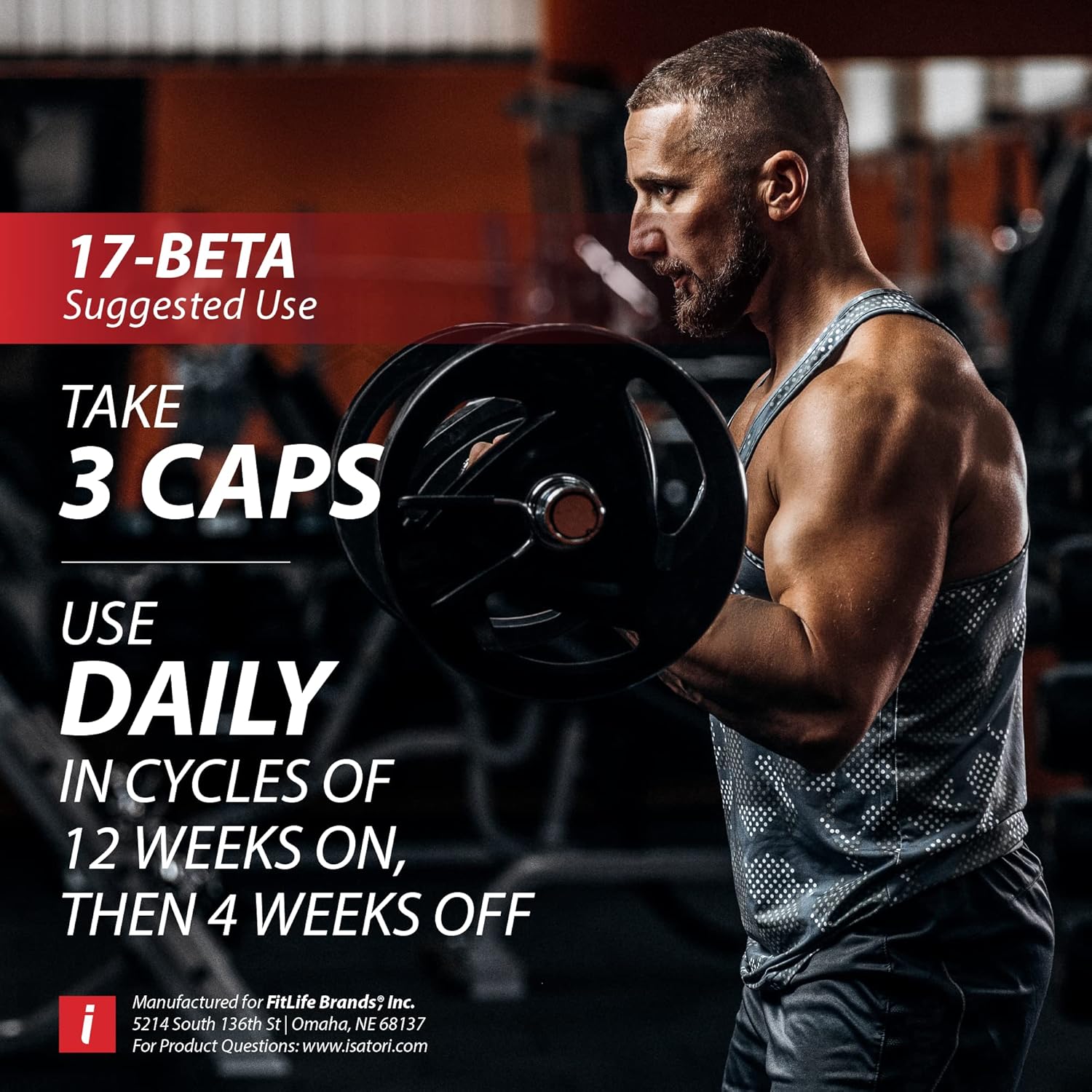 iSatori 17-Beta Testosterone Booster for Men - Muscle Growth & Strength Supplement with DHEA & Fenugreek Seed Extract - 90 Capsules - Espot.com.au