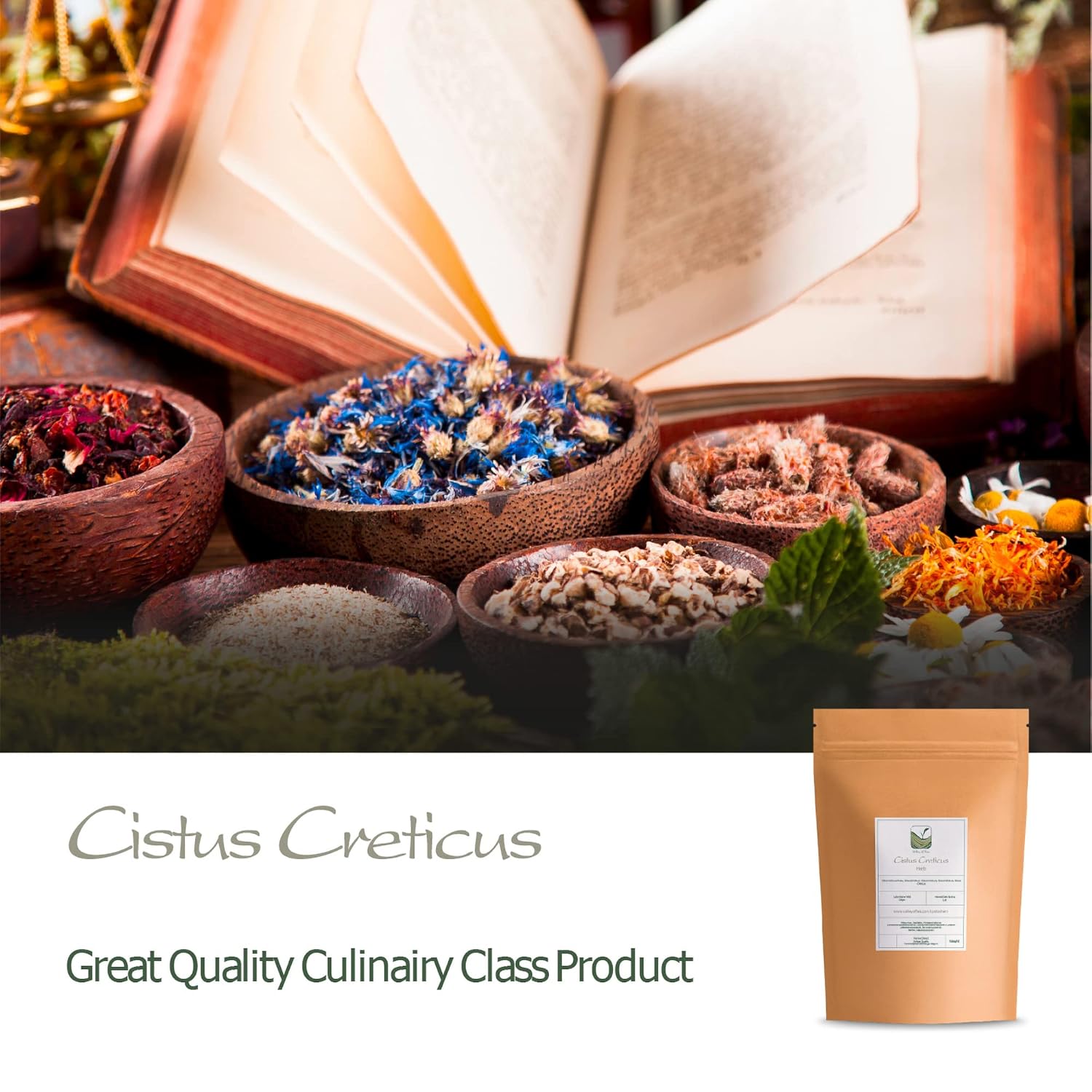 Organic Valley of Tea Cistus Creticus: Premium Creticus Rock Rose - Espot.com.au