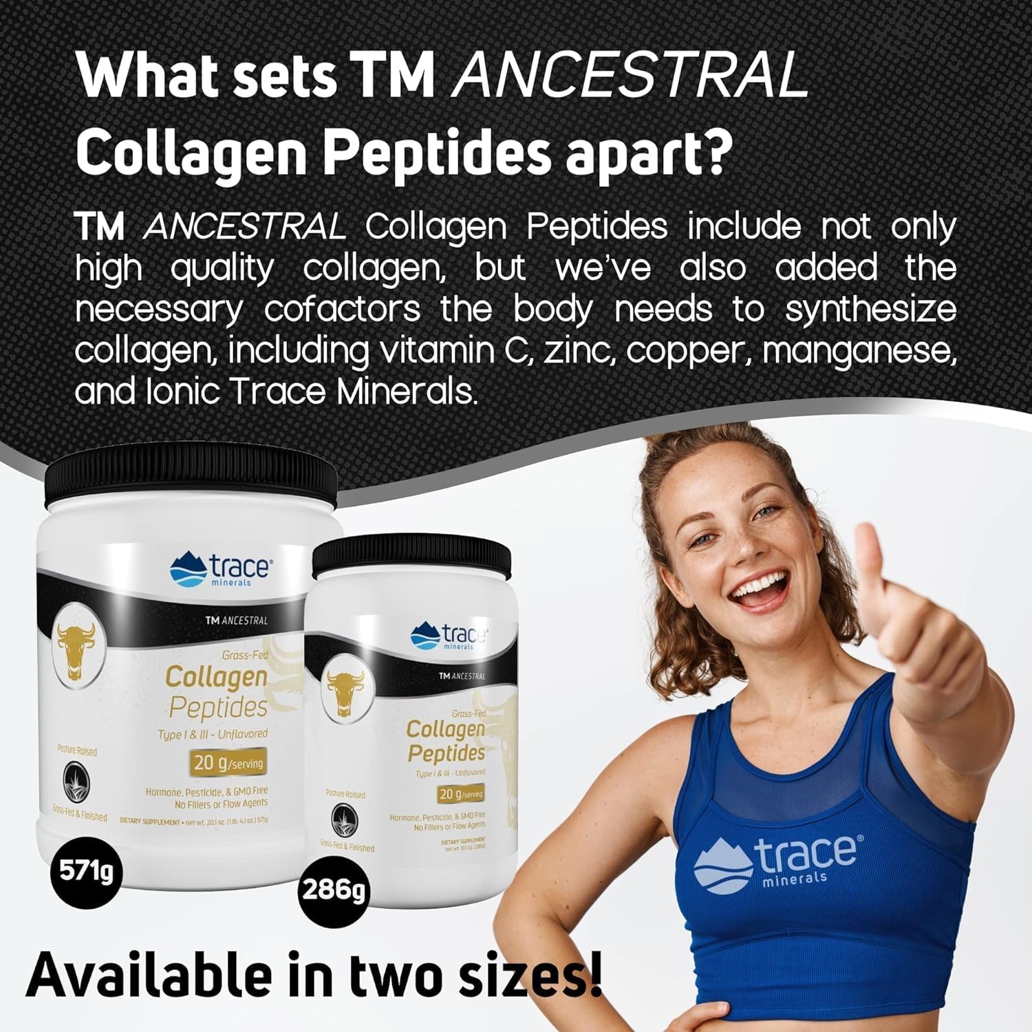 trace-minerals-collagen-peptides-powder-supplement---supports-bone-joint-hair-skin-and-gut-health---unflavored-571g-28-servings-5