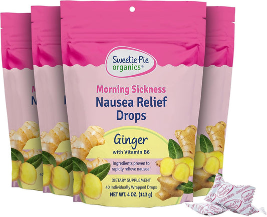 Organic Ginger Morning Sickness Relief Drops - 4 oz, Pack of 4 by Sweetie Pie Organics - Espot.com.au