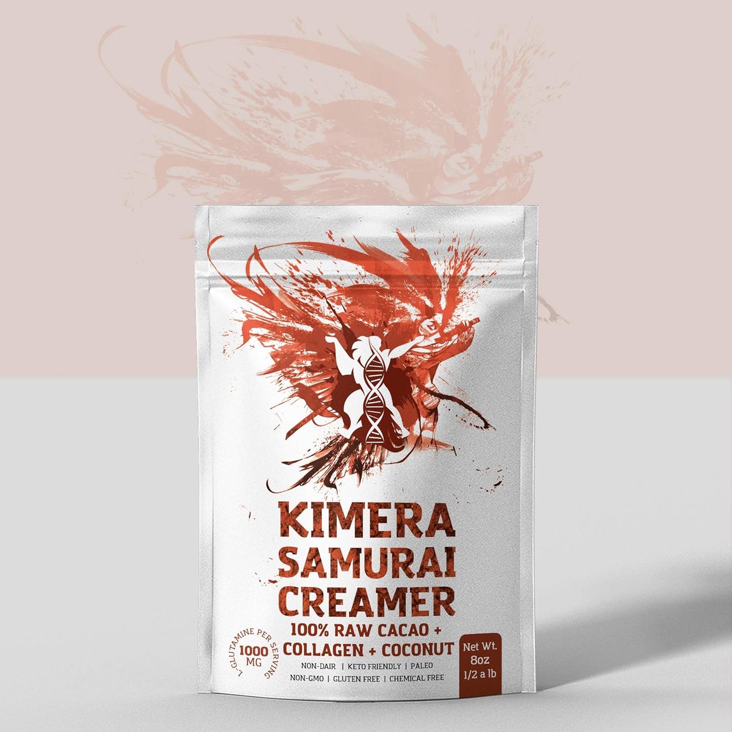 organic-kimera-koffee-samurai-coconut-creamer-with-raw-cacao-and-collagen---keto-paleo-superfood---8oz-pack-2