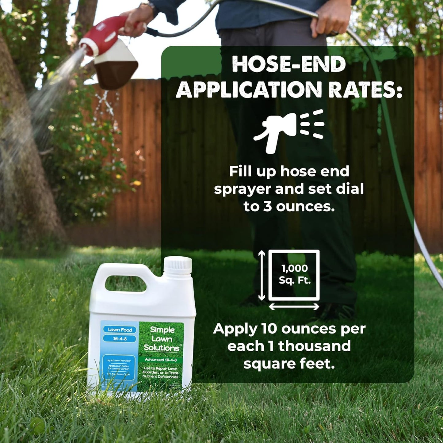 Liquid Lawn Food Concentrate for Spring & Summer - 16-4-8 Advanced Lawn Fertilizer with Fish, Seaweed, and Kelp - NPK Balanced - All Grass Types - Simple Lawn Solutions - 1 Quart - Espot.com.au