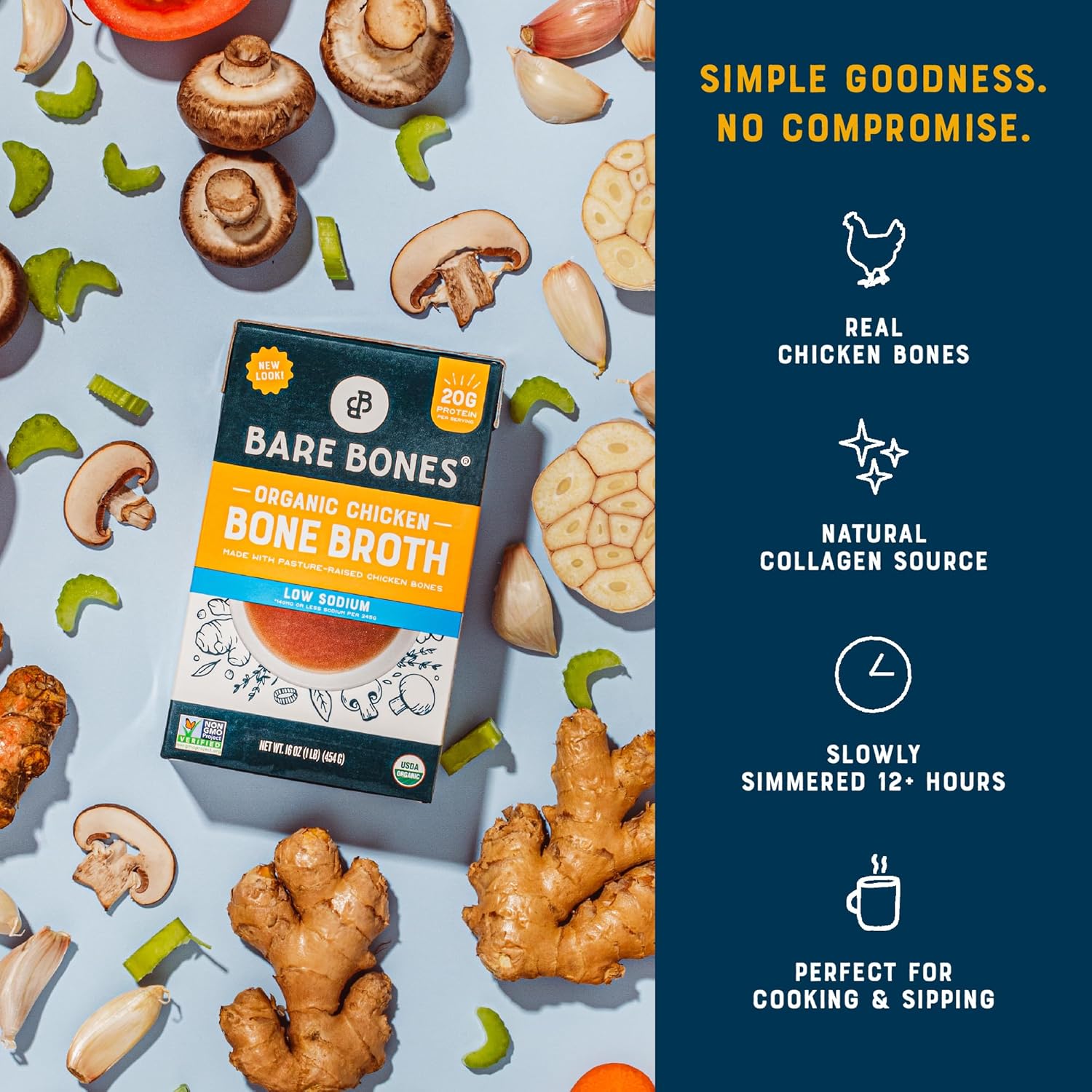 low-sodium-organic-chicken-bone-broth-with-pasture-raised-protein-collagen---no-artificial-flavors-non-gmo-gluten-dairy-free---keto-paleo-friendly---16oz-carton-8-pack-4