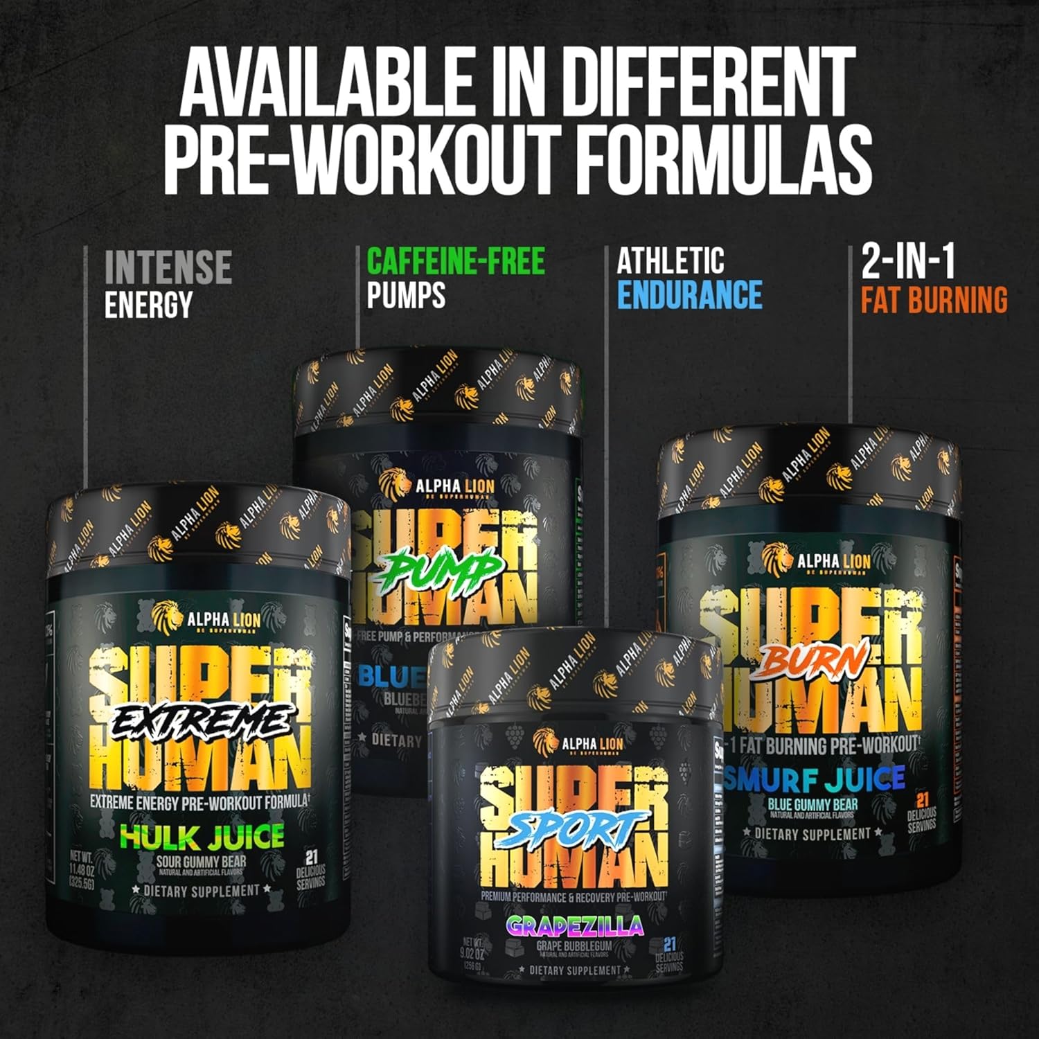Superhuman Pre Workout Powder with Beta Alanine, L-Taurine, Tri-Source Caffeine, Nitric Oxide, Citrulline - Orange Gainsicle Flavor - 21 Servings - Espot.com.au