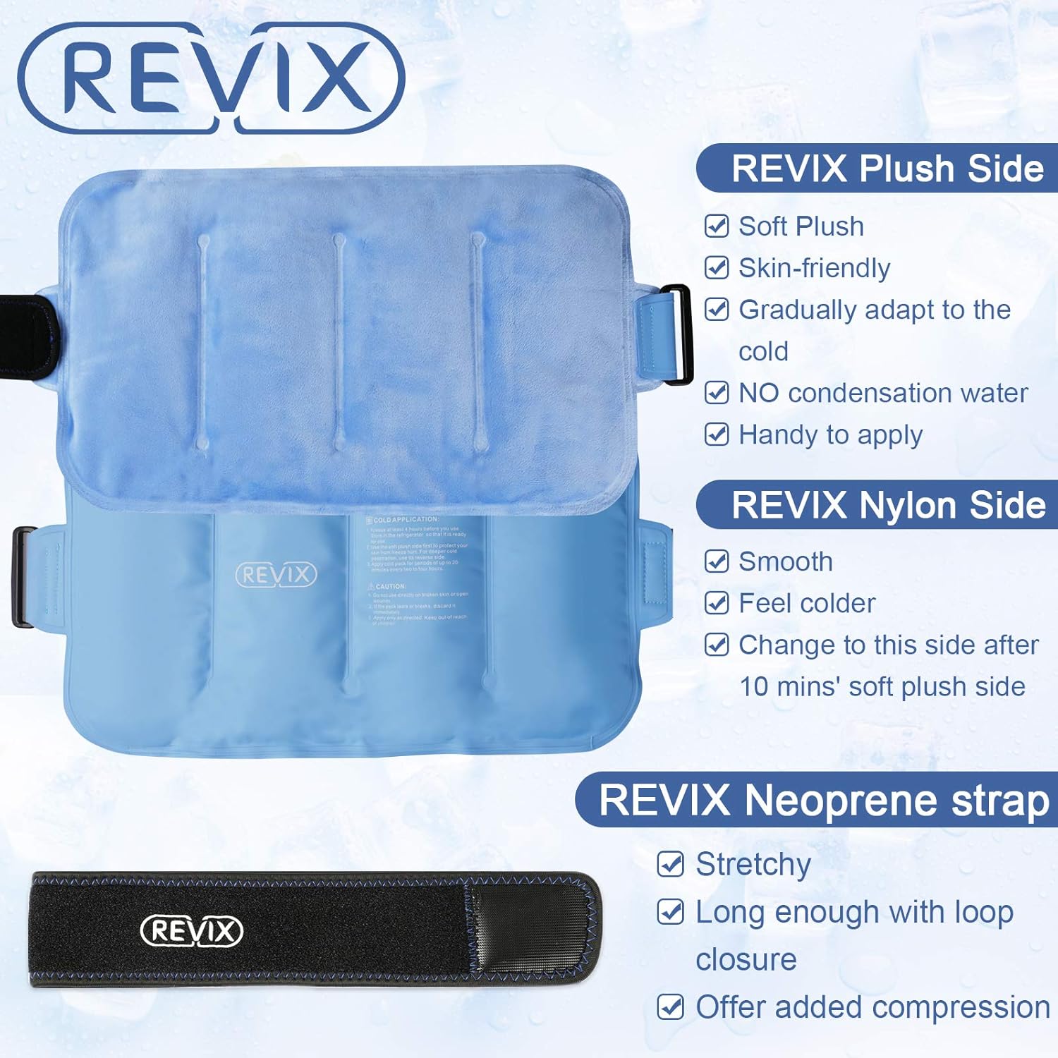 REVIX Reusable Gel Ice Wrap for Knee and Back Injuries - Cold Compress Therapy - Espot.com.au