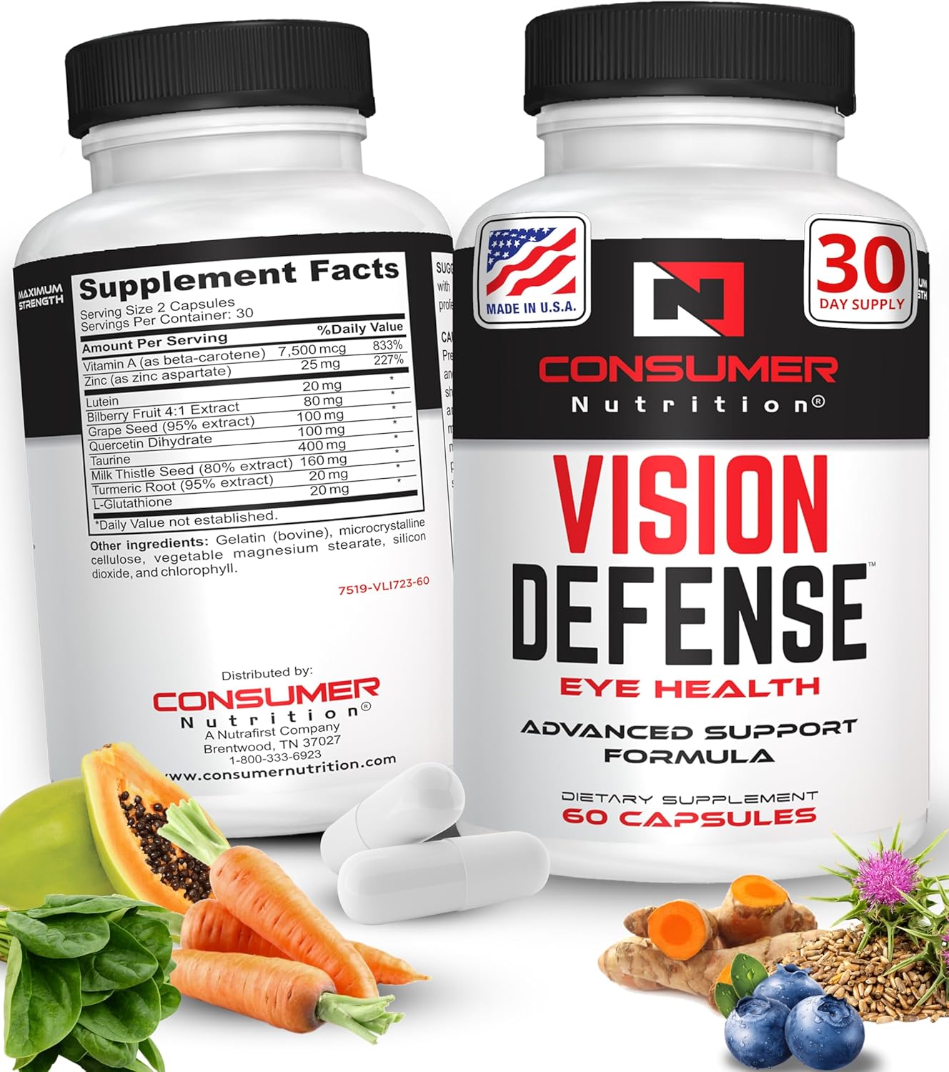 vision-defense-eye-health-supplement-with-vitamin-a-lutein-taurine-turmeric-grape-seed-extract-milk-thistle-seed---supports-adult-eye-health---60-ct-1