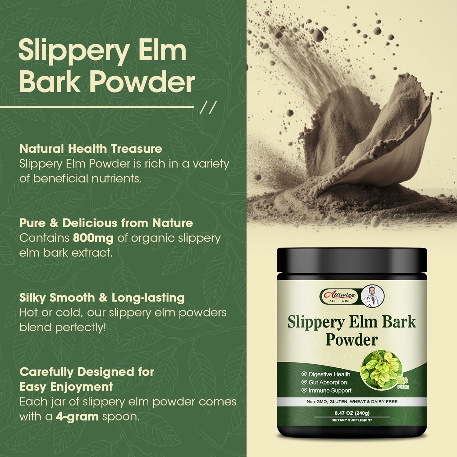 pure-slippery-elm-bark-powder-240g---herbal-supplement-for-intestinal-health-throat-soothing-non-gmo-gluten-free-vegetarian-friendly-7