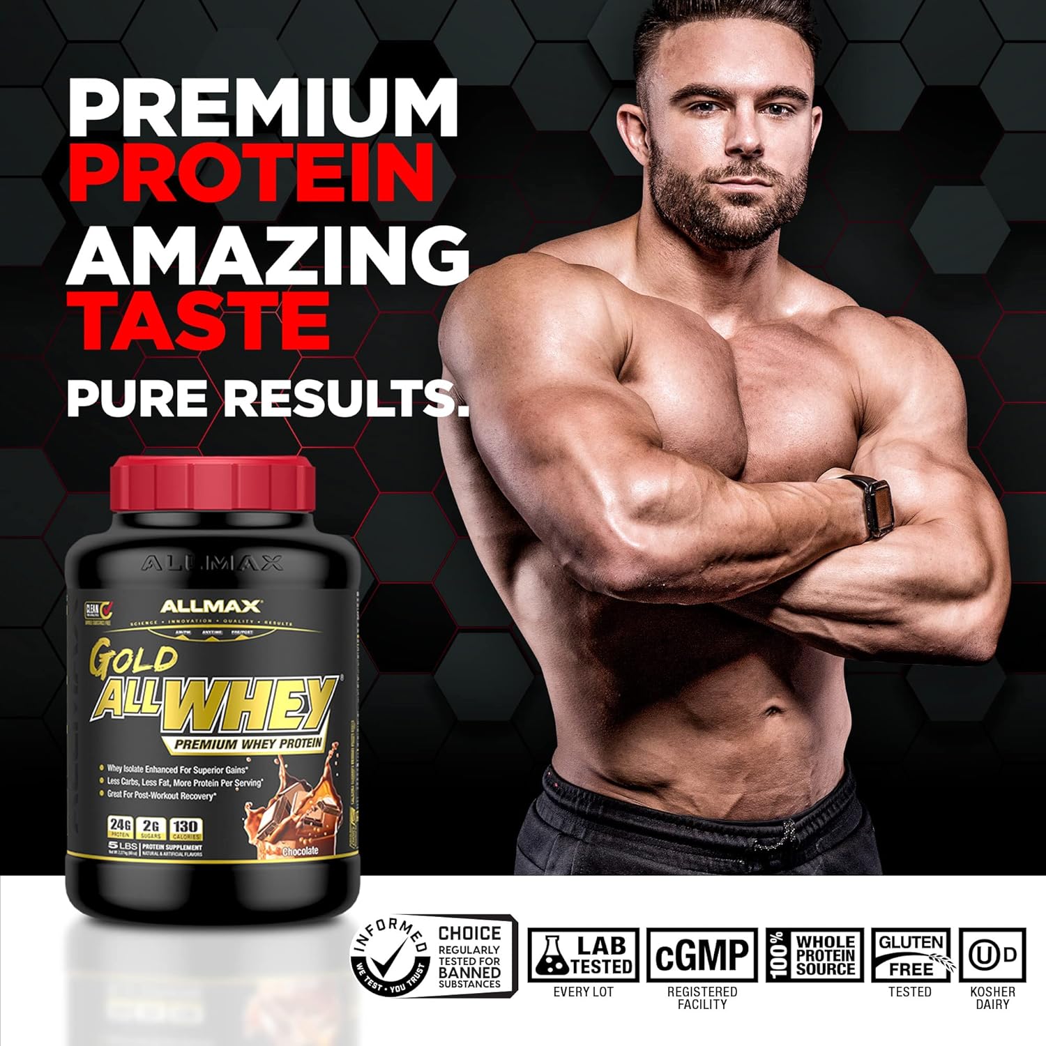 allmax-nutrition-gold-allwhey-chocolate-peanut-butter-protein-powder-5lb---24g-protein-per-scoop---gluten-free-low-carb-low-sugar---71-servings-2