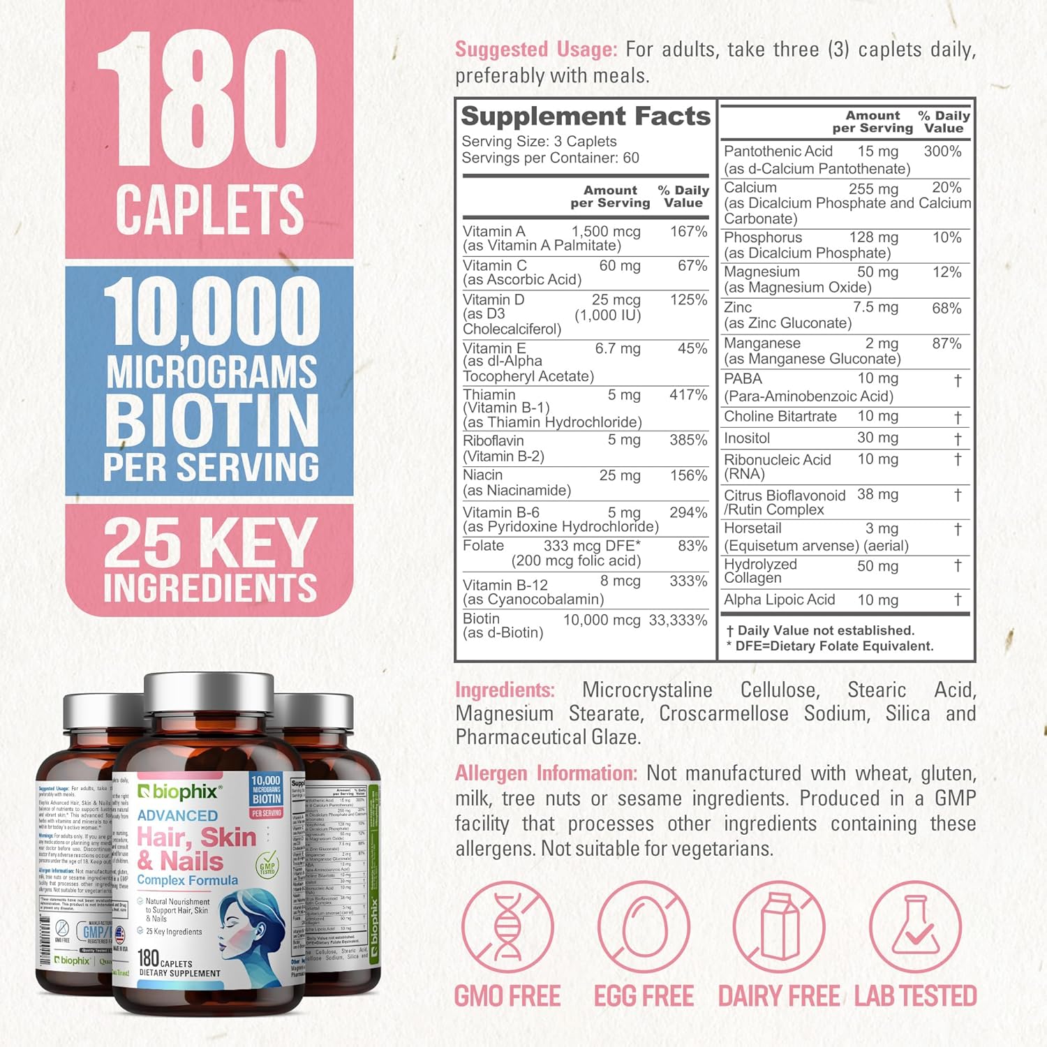 biophix-hair-skin-nails-complex-180-caplets---multivitamin-with-10000-mcg-biotin-for-strong-nails-beautiful-hair-healthy-aging-4