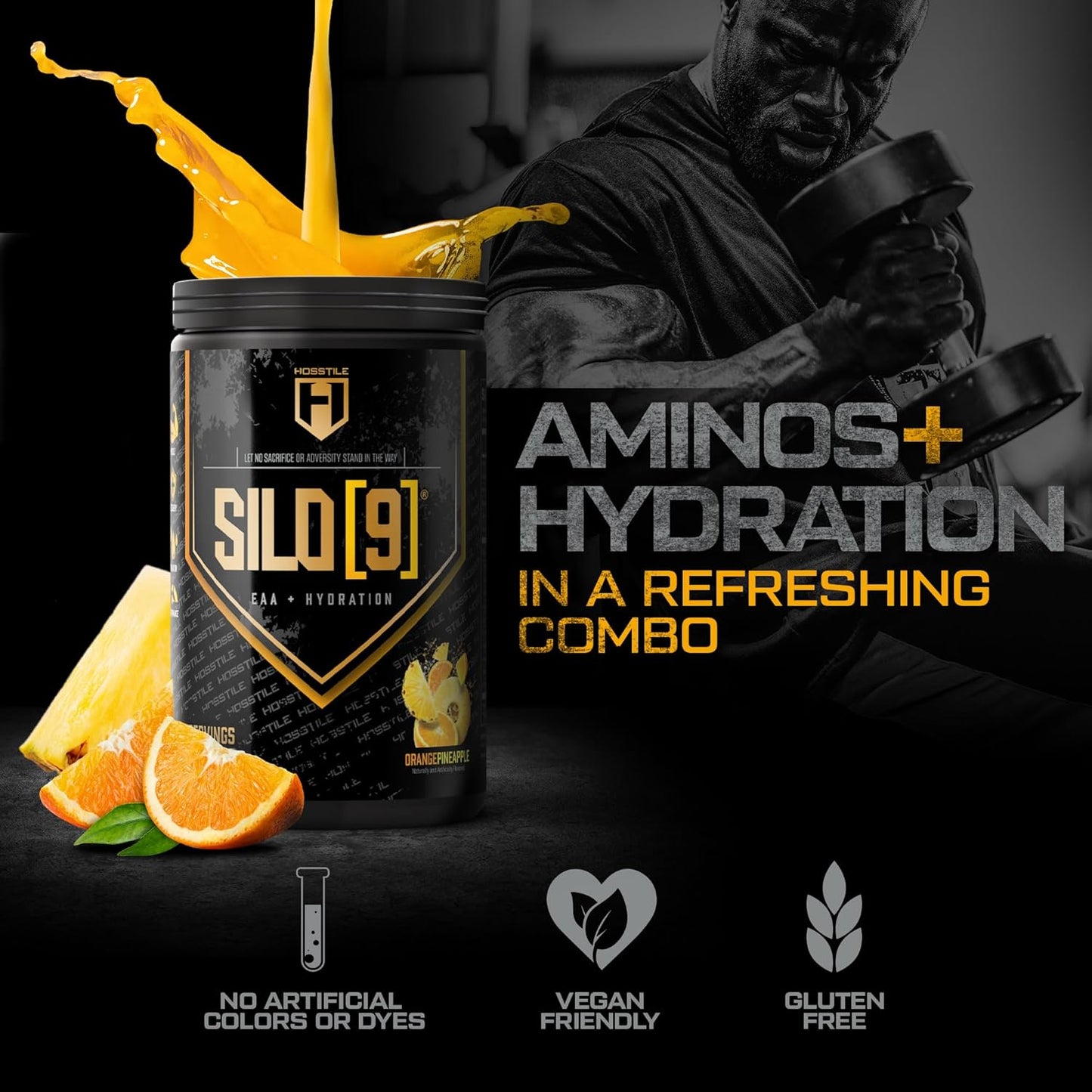 Orange Pineapple Electrolyte Hydration Drink with Essential Amino Acids and BCAAs for Muscle Recovery and Lean Muscle Growth - 30 Servings - Espot.com.au