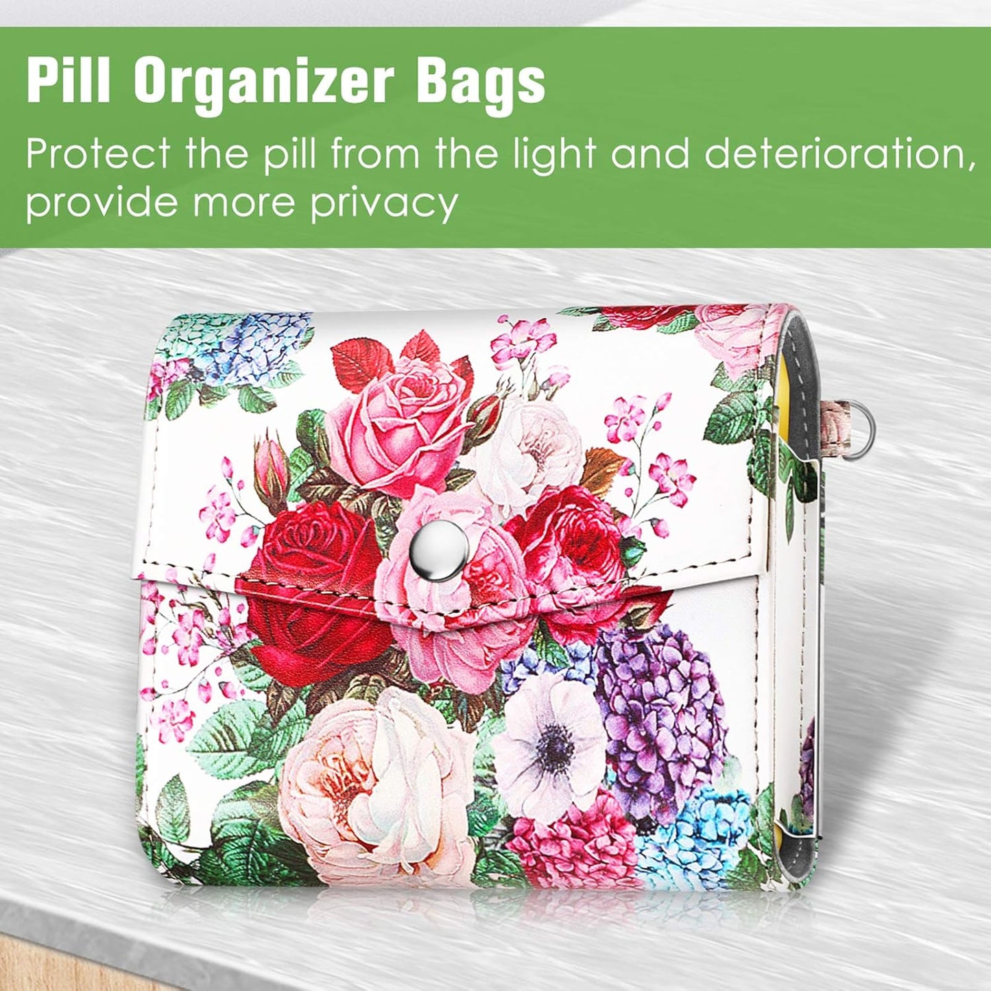 finpac-weekly-pill-organizer-4-times-a-day-in-slide-open-pu-leather-case---travel-pill-reminder-and-planner-with-name-card-for-morning-afternoon-evening-bedtime---flower-festival-4