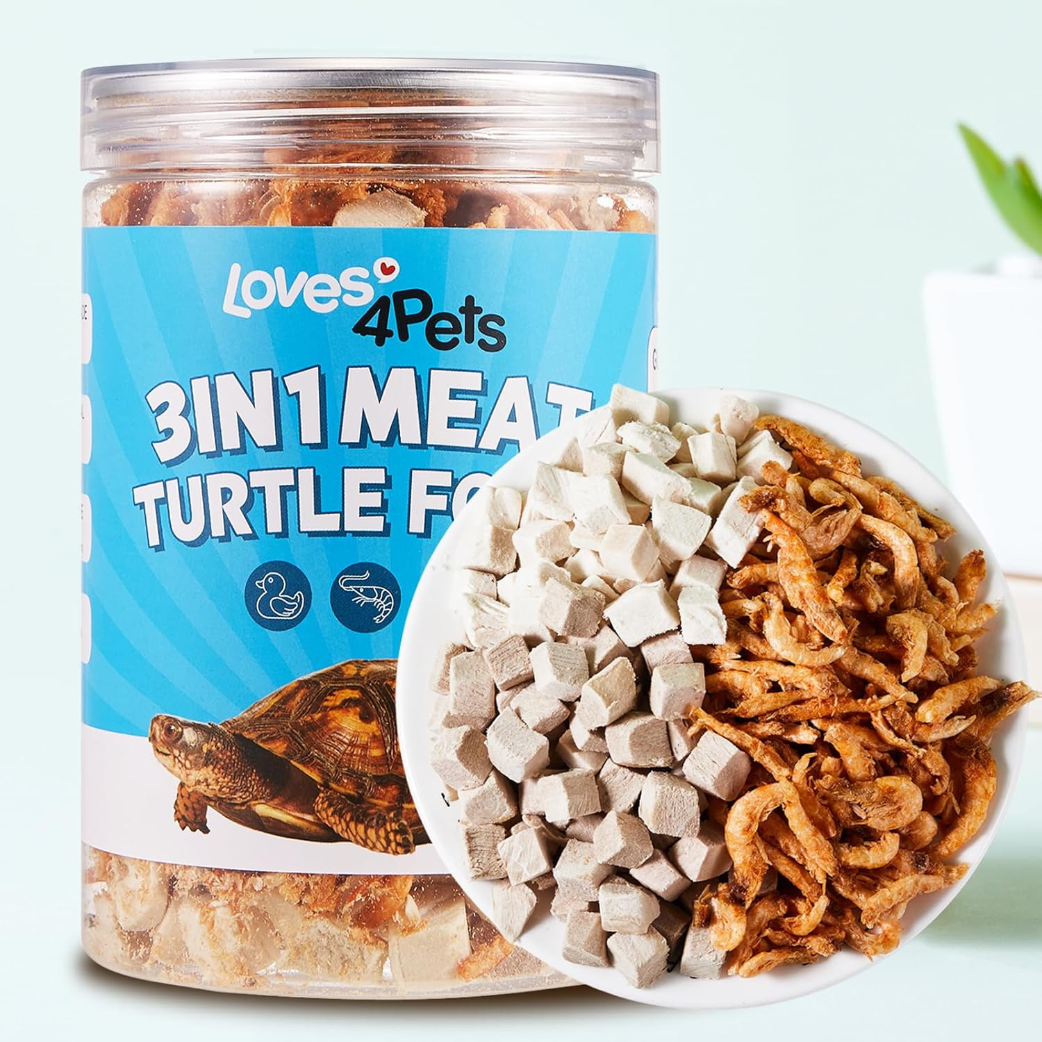 premium-3-in-1-freeze-dried-turtle-treats---chicken-duck-antarctic-krill---natural-box-aquatic-turtle-food---human-grade-quality---ideal-for-baby-turtles-1