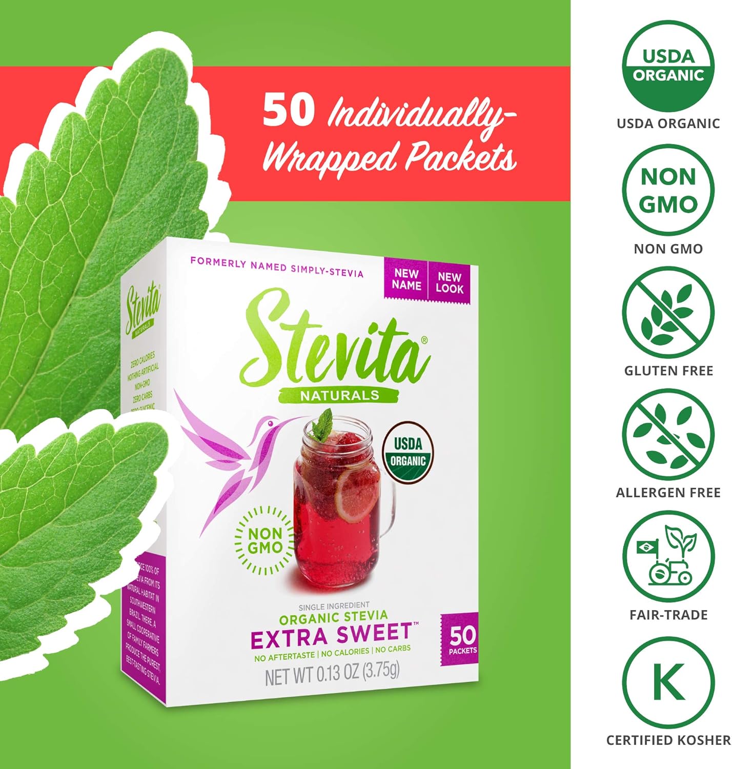 organic-stevia-extra-sweet-packets---50-packets-usda-organic-non-gmo-vegan-keto-paleo-gluten-free---natural-no-calorie-sweetener-5