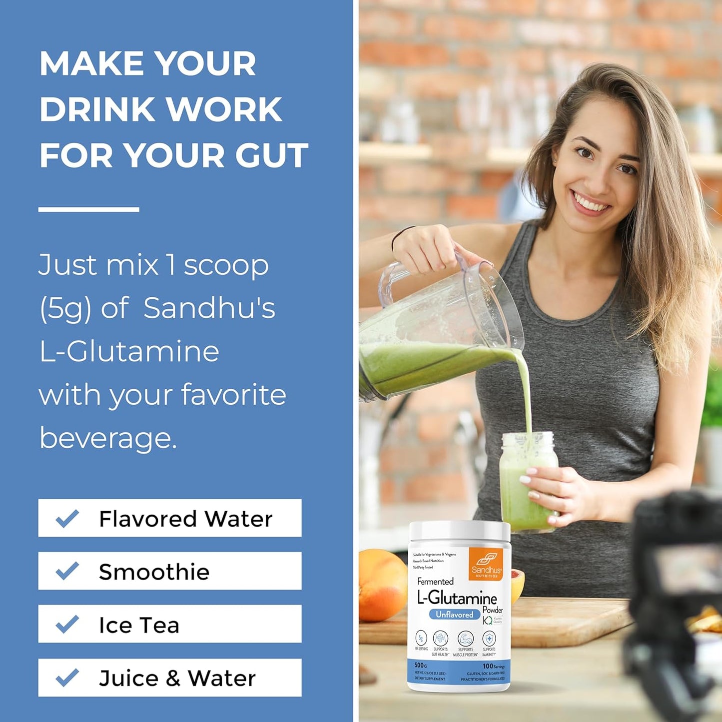 sandhus-l-glutamine-powder-500g-collagen-peptides-powder-combo---100-servings-supports-muscle-gut-skin-hair-nails-joints-bones---large-size-3-month-supply-8