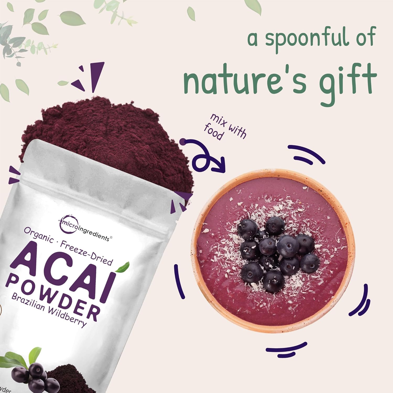 organic-acai-powder-8oz---100-natural-freeze-dried-wildberry-source-for-drinks-smoothies---no-additives-non-gmo-vegan---great-flavor-boost-6