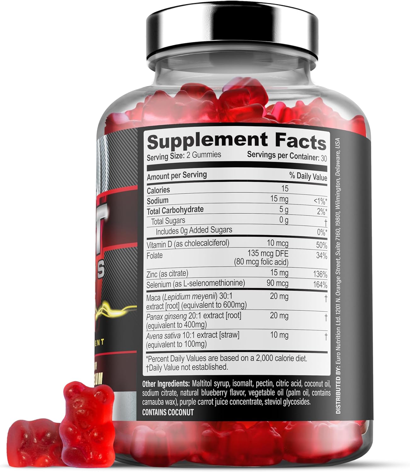 iron-labs-nutrition-testo-gummies---high-strength-mens-booster-60-gummies---mixed-berry-flavored-supplement-with-maca-ginseng-zinc-selenium---sugar-free-vegan-friendly-7