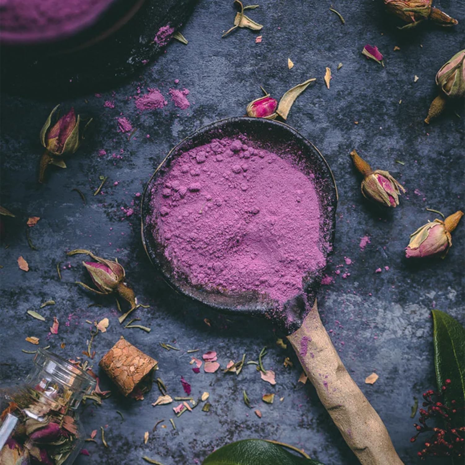 anima-mundi-love-serenity-rose-petal-powder---heart-chakra-blend-for-teas-lattes-desserts---edible-dried-rose-petals-buds---aromatic-fluffy-mix-25oz-71g-4