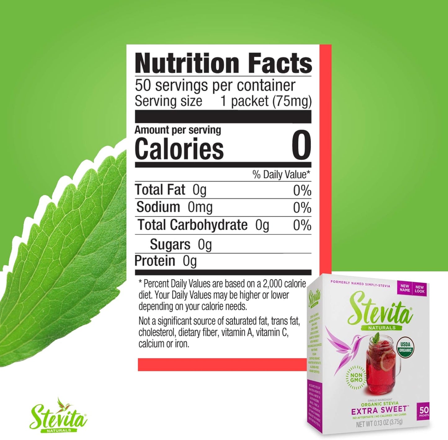 organic-stevia-extra-sweet-packets---50-packets-usda-organic-non-gmo-vegan-keto-paleo-gluten-free---natural-no-calorie-sweetener-2