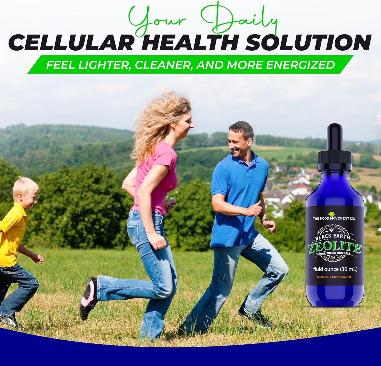 Black Earth Zeolite with Humic Fulvic Acids Trace Minerals Liquid Drops Supplement for Detox, Gut Health, Immune Support - The Food Movement Co. - Espot.com.au