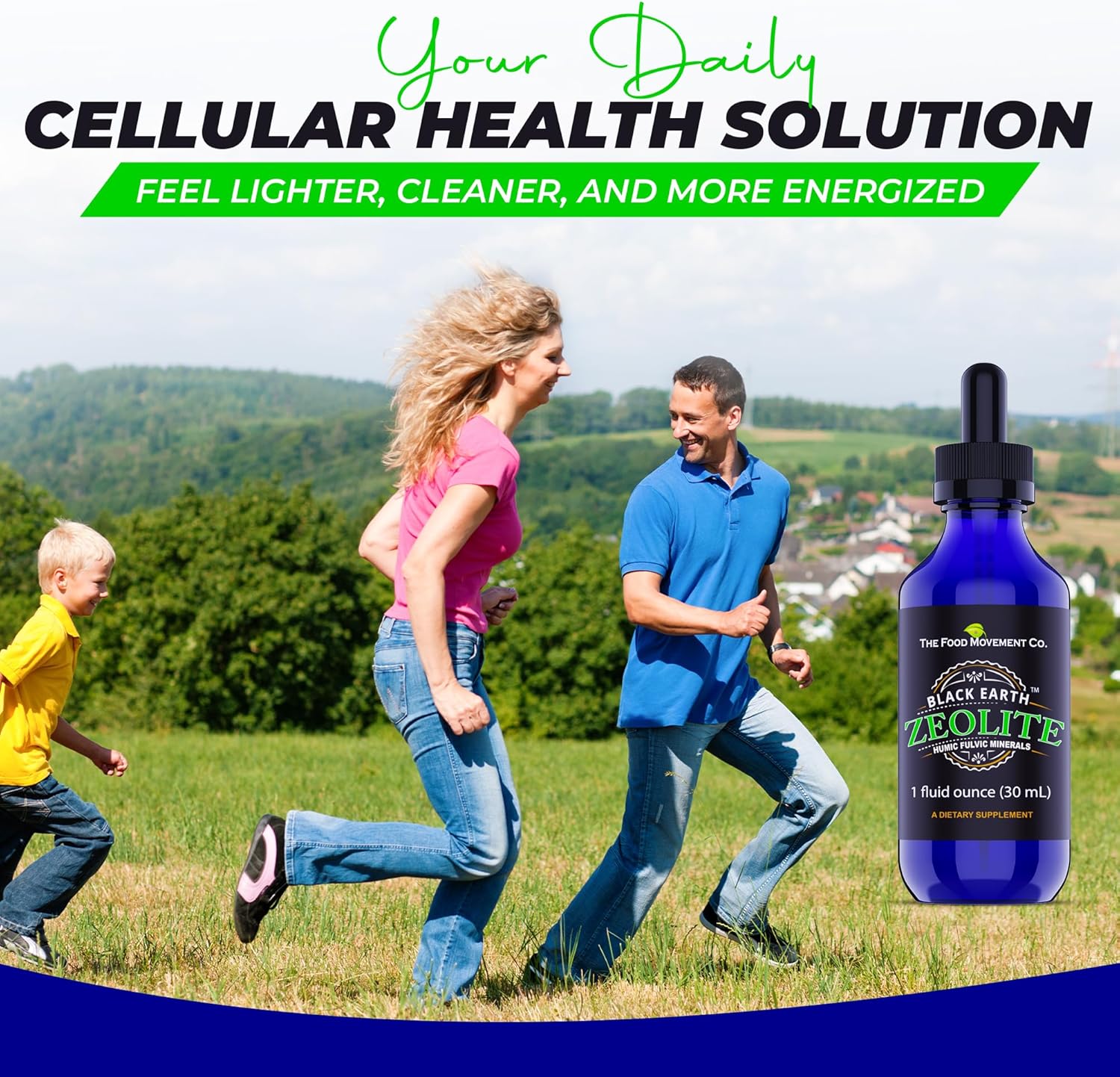 Black Earth Zeolite with Humic Fulvic Acids Trace Minerals Liquid Drops Supplement for Detox, Gut Health, Immune Support - The Food Movement Co. - Espot.com.au