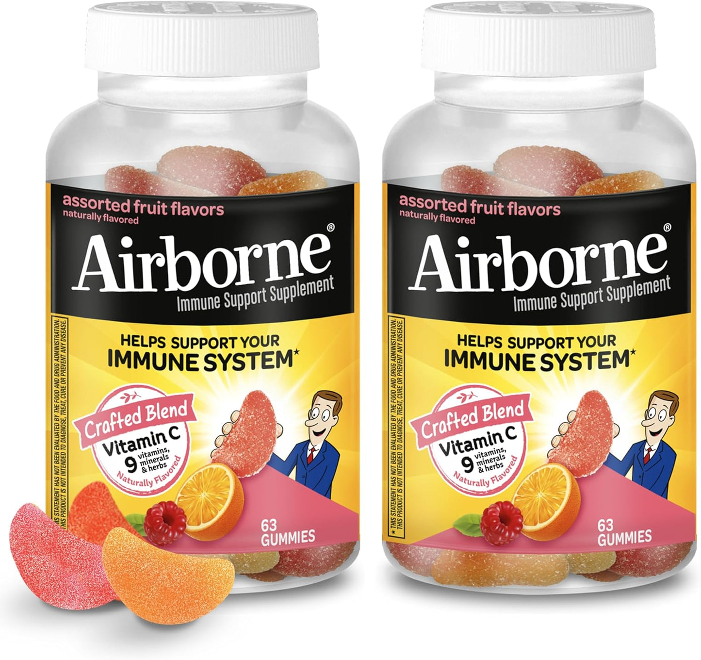 airborne-750mg-vitamin-c-gummies-for-adults---immune-support-with-antioxidants-vit-c-e---caffeine-free---2x63ct-bottle---assorted-fruit-flavor---42-servings-1