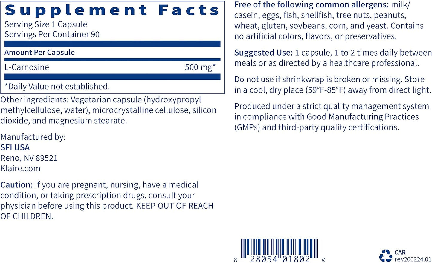 hypoallergenic-l-carnosine-supplement-500mg---antioxidant-healthy-aging-support---gluten-free-corn-free-soy-free---90-capsules-by-klaire-labs-3