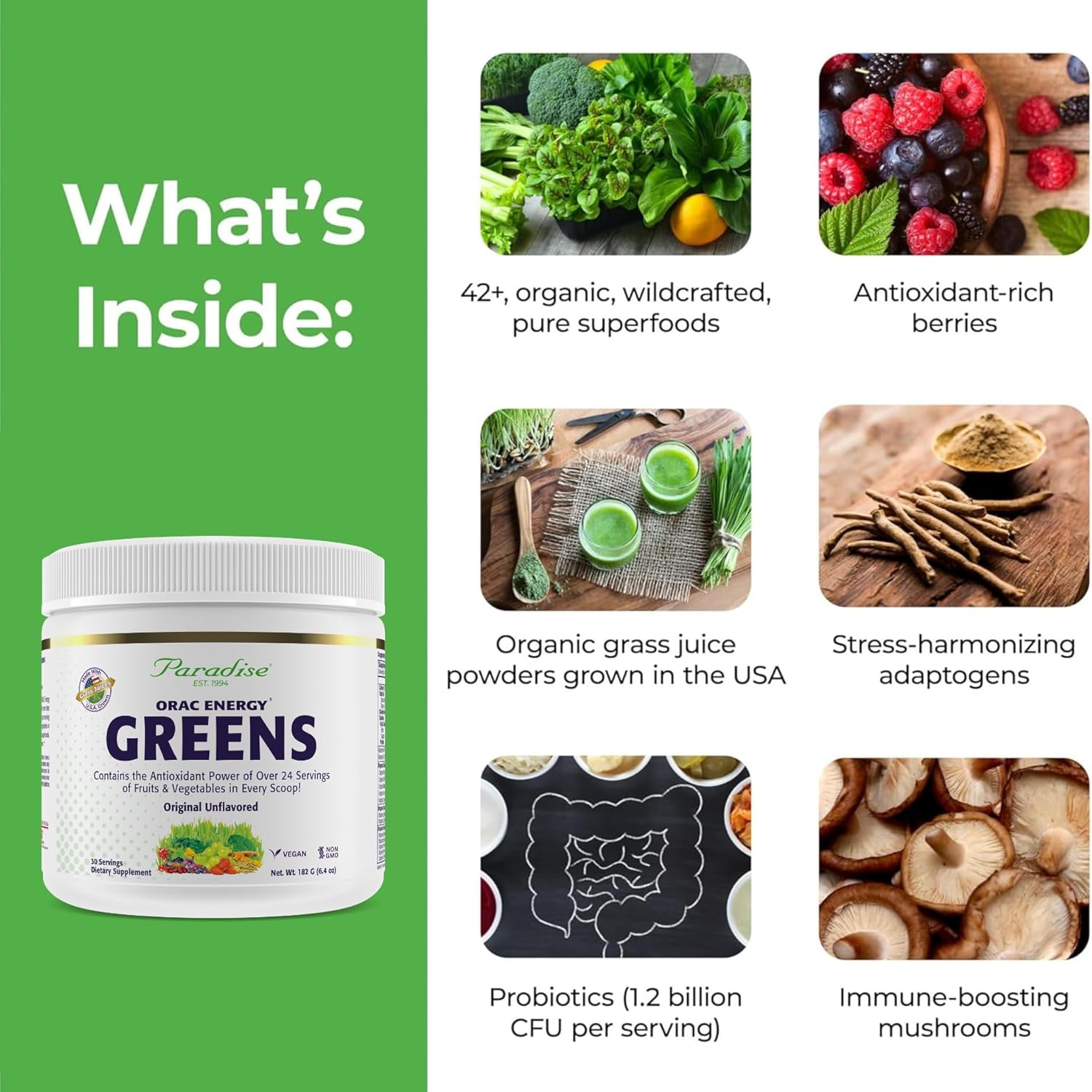 paradise-herbs-orac-energy-greens-powder-antioxidants-probiotics-vitamin-c-spirulina-chlorella-non-gmo-gluten-free---30-servings-3