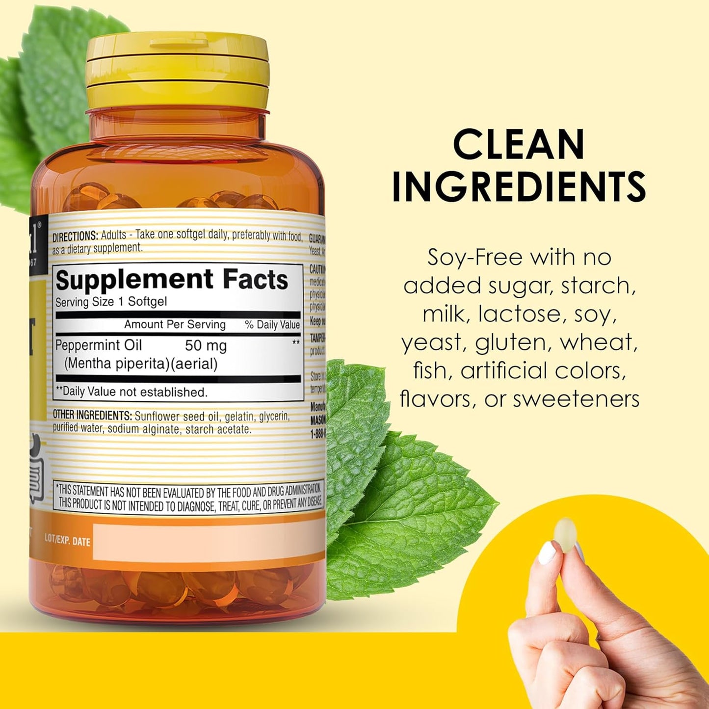 peppermint-oil-enteric-coated-softgels---gastrointestinal-comfort-support---90ct-dietary-supplement-for-healthy-gut-bowel-5