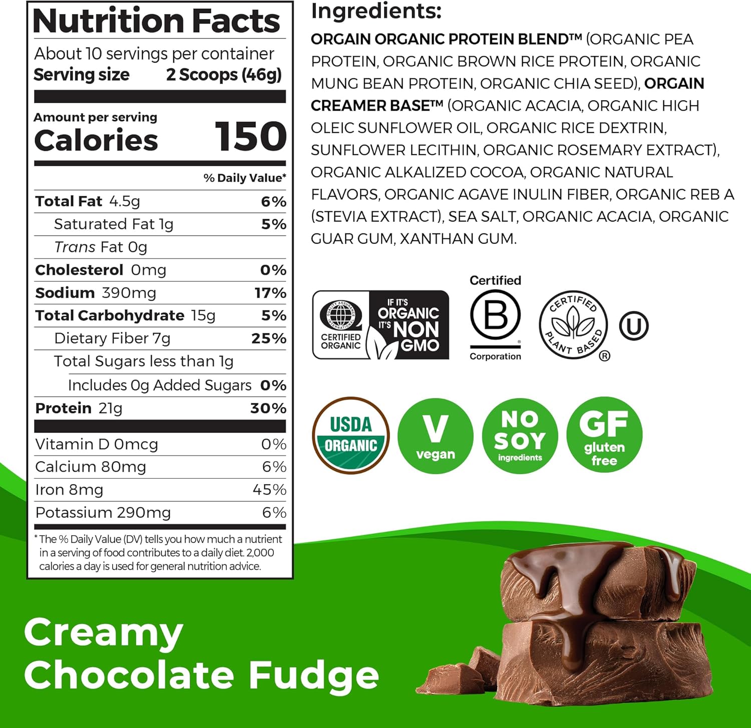 orgain-organic-vegan-protein-powder---creamy-chocolate-fudge-21g-plant-protein-7g-prebiotic-fiber-non-gmo-lactose-free-no-added-sugar---ideal-for-shakes-smoothies-102-lb-2