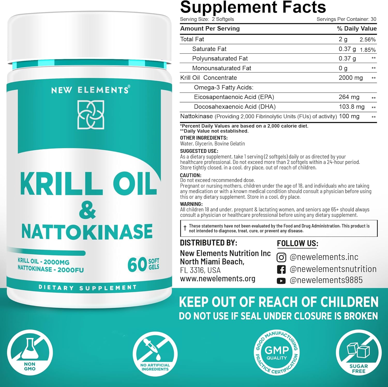 organic-antarctic-krill-oil-softgels-with-nattokinase-supplement---2000mg-omega-3-dha-epa---4000-fu---japanese-natto-derived---60-softgels-3