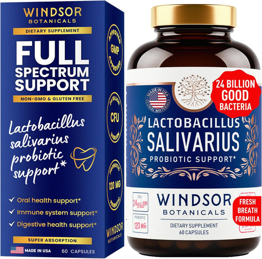 windsor-botanicals-lactobacillus-salivarius-probiotic-capsules---24bn-cfu-for-dental-health-bad-breath-treatment-immune-support-digestive-health---60-oral-probiotics-1