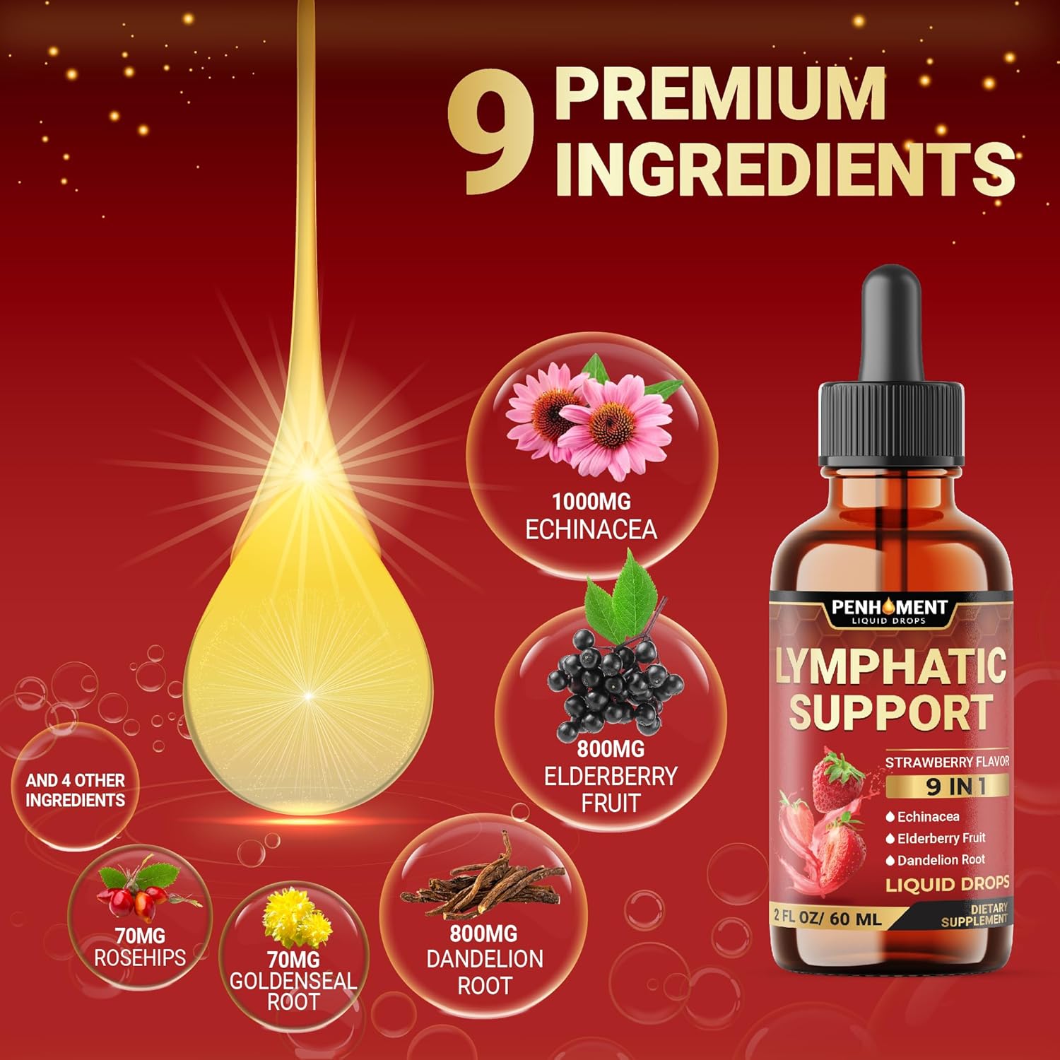 penhoment-9in1-lymphatic-drainage-drops-supplement-with-echinacea-elderberry-dandelion-rosehip-cleavers-calendula-and-burdock---immune-support-and-cleansing-liquid-extract---2-fl-oz---60-day-supply-3