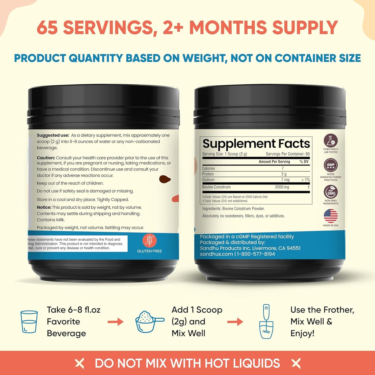 sandhus-bovine-colostrum-powder-supplement-capsules-for-immune-gut-muscle-hair-skin-nail-health---non-gmo-vegan-formula-3