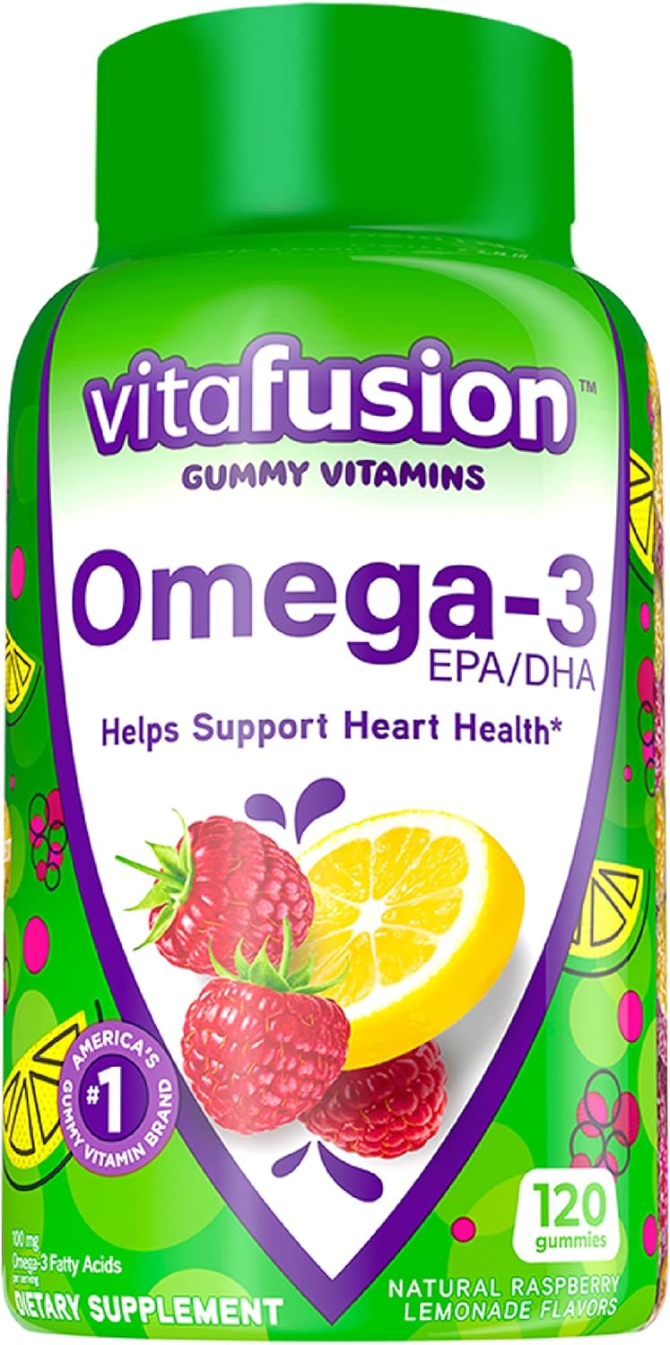 vitafusion-probiotic-and-omega-3-gummy-supplements-bundle---raspberry-peach-mango-berry-lemonade-flavors---heart-health-vitamins-for-overall-wellness-5