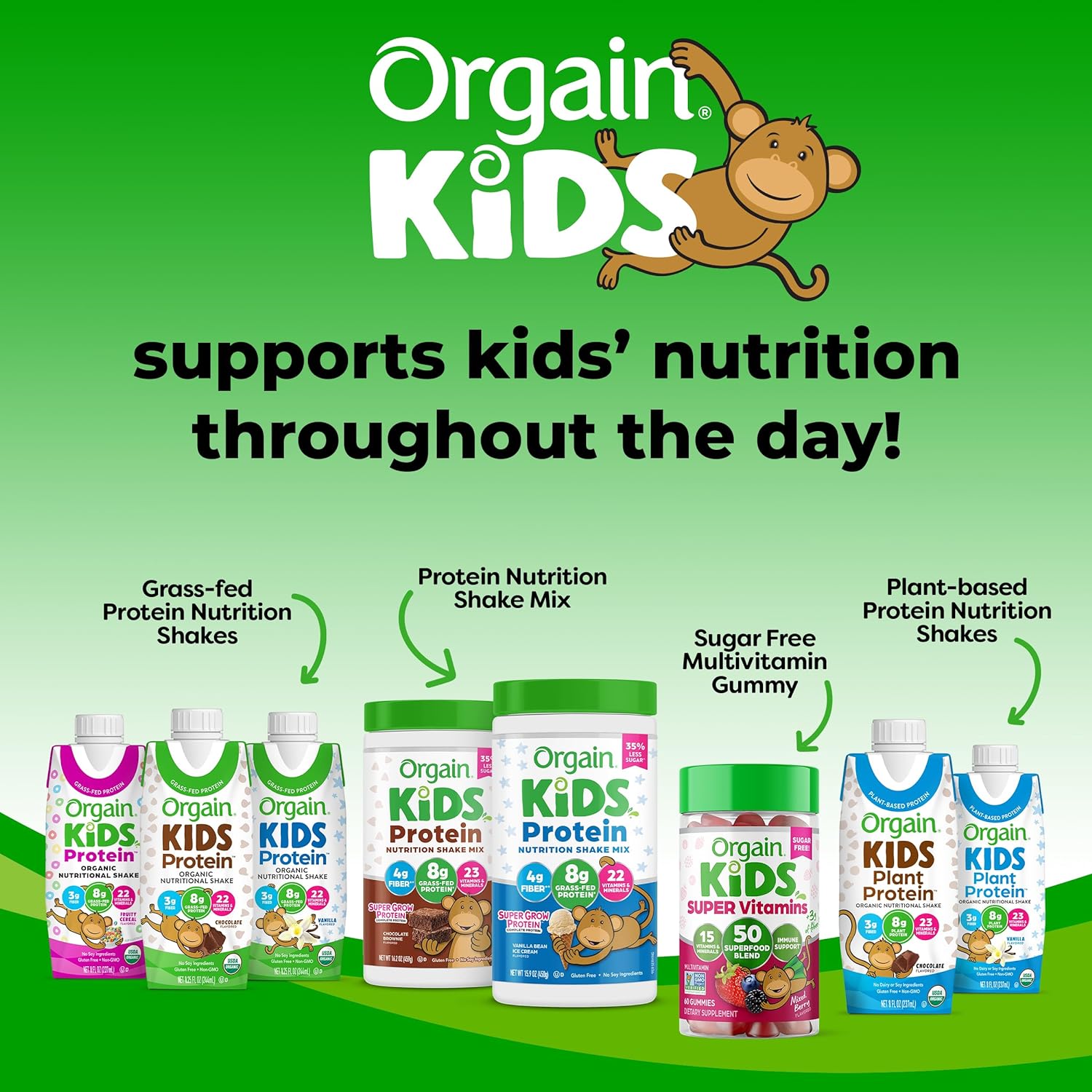 plant-based-orgain-kids-sugar-free-multivitamin-gummies---mixed-berry-flavor---immune-support-fiber---50-superfoods---15-vitamins-minerals---ages-4---1-month-supply---60-gummies-8