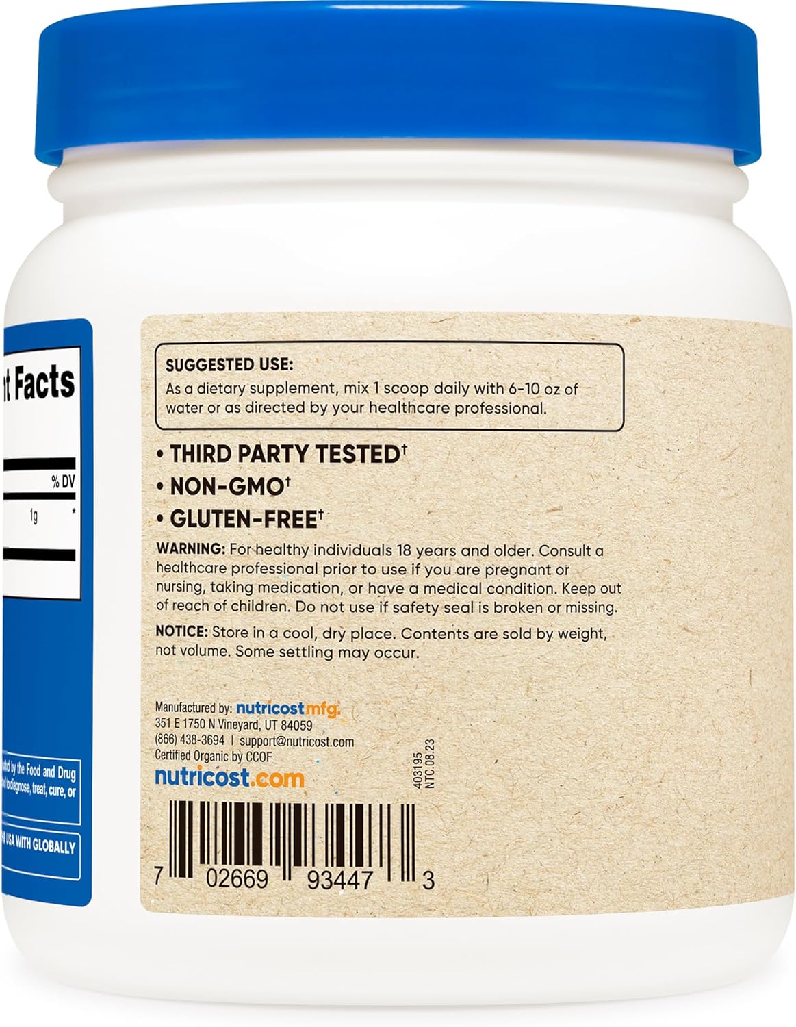 Organic Maca Root Powder - High-Quality Nutricost Superfood Supplement (1 LB) - Espot.com.au