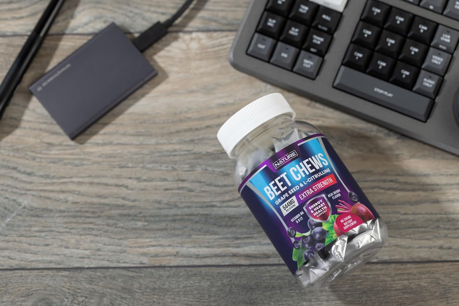natural-heart-chews-with-beet-root-grape-seed-extract-non-gmo-beetroot-powder-acai-berry-flavor---60-gummies-for-blood-pressure-support-energy-boost-5