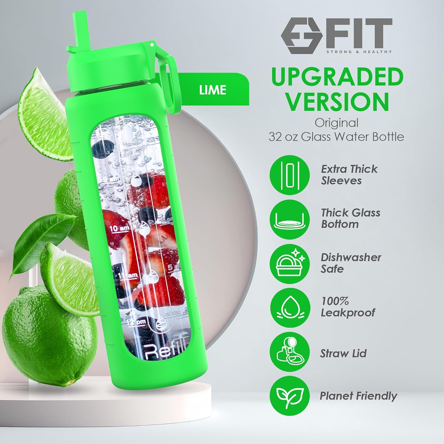 fit-strong-healthy-bento-box-meal-prep-containers-3-pack-with-3-compartments-32-oz-glass-water-bottle-bundle---lunch-containers-for-adults-leak-proof-lids-time-marker-sleeve-extra-lid-6