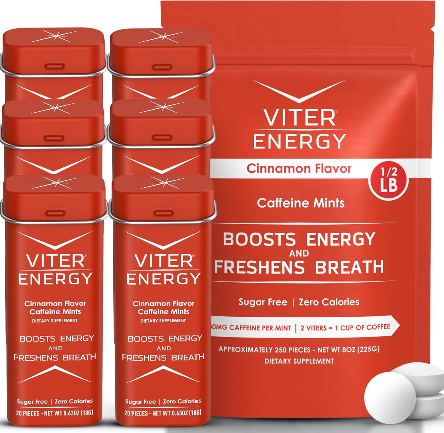 bundle-of-6-viter-energy-caffeine-mints-cinnamon-flavor-and-12-pound-bulk-bag---40mg-caffeine-b-vitamins-sugar-free-vegan-energy-booster-for-focus-and-alertness-1