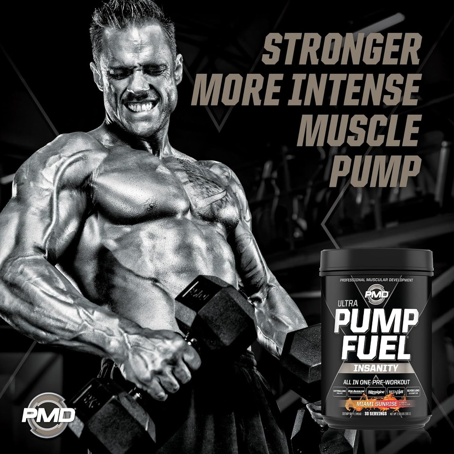 pmd-sports-ultra-pump-fuel-insanity---pre-workout-drink-mix---energy-strength-endurance-recovery---complex-carbs-amino-energy---miami-sunrise-30-servings-3